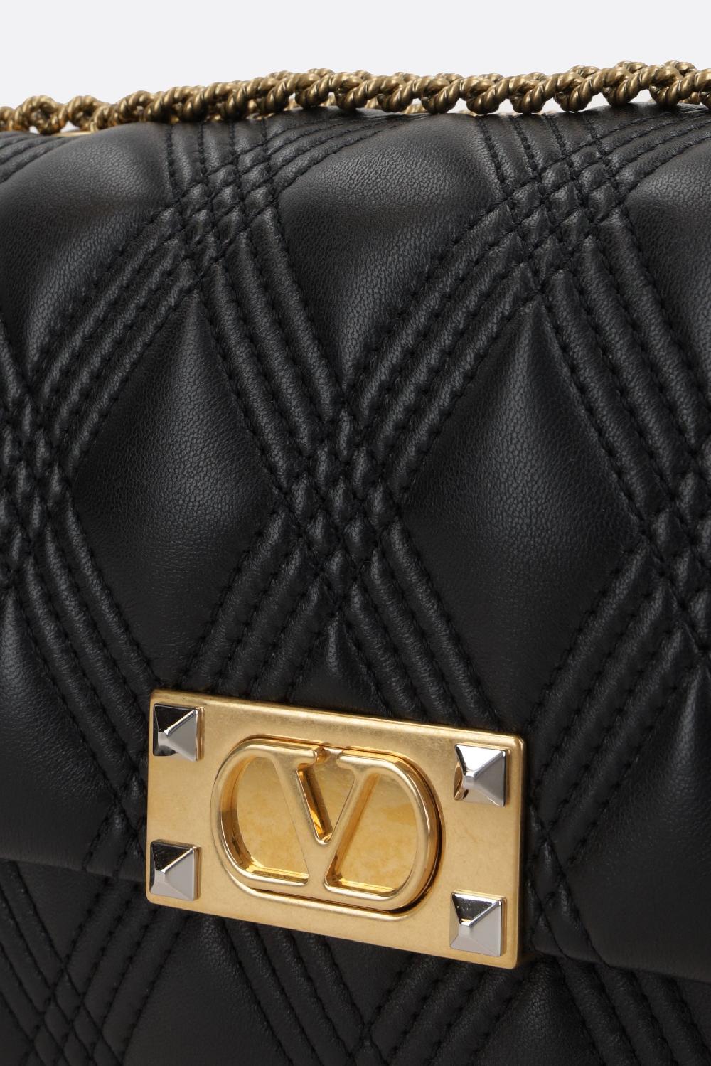 VALENTINO GARAVANI borsa a spalla Quiltie 67 media in nappa matelassé Nuova