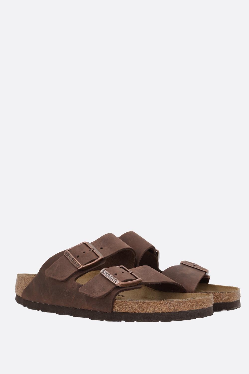 BIRKENSTOCK sandalo flat Arizona BS in pelle oliata (Narrow Fit) Qualità