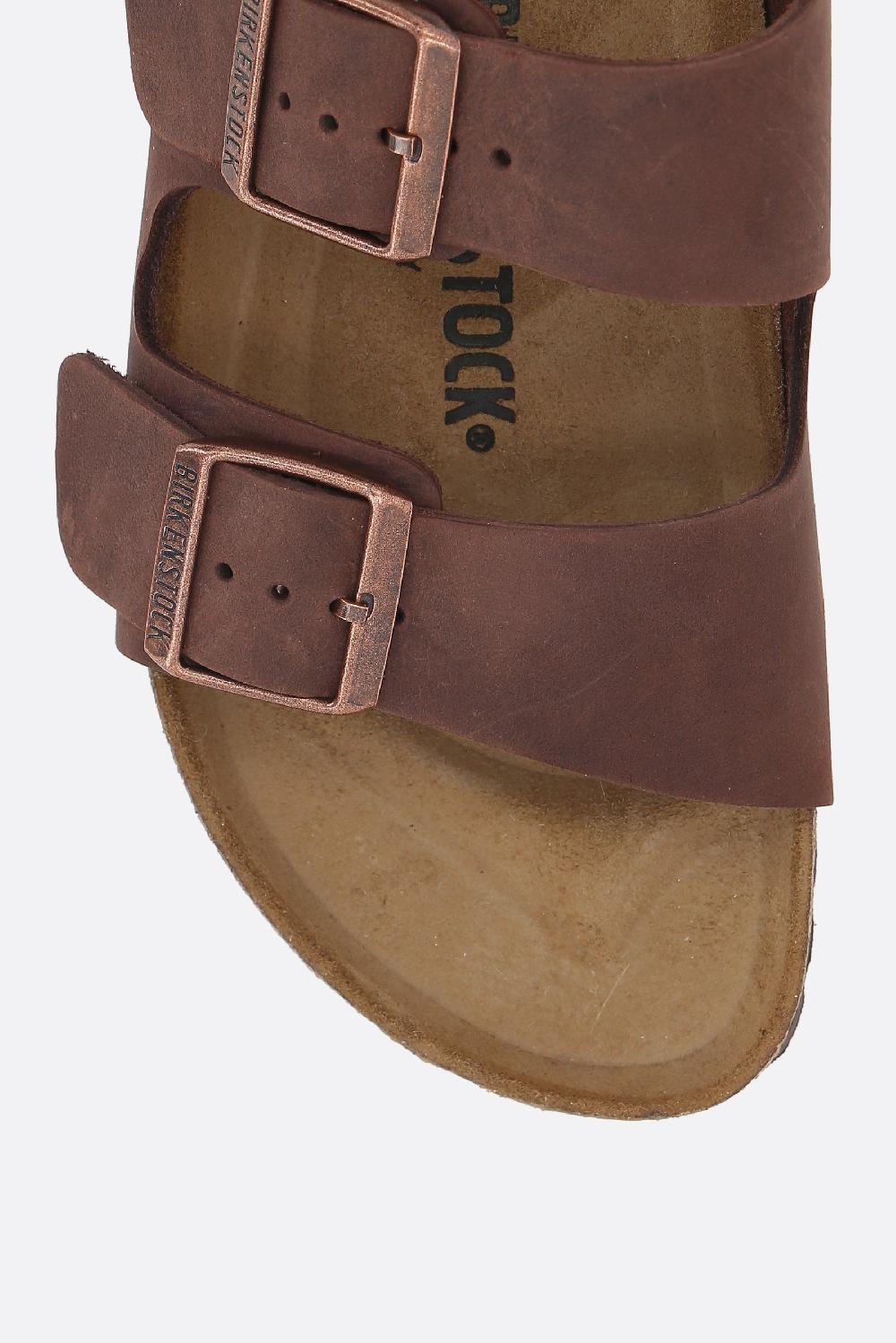 BIRKENSTOCK sandalo flat Arizona BS in pelle oliata (Narrow Fit) Qualità