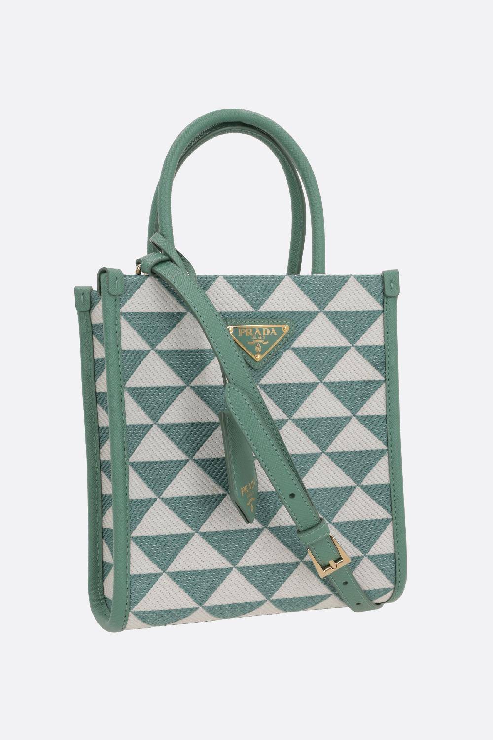 PRADA borsa tote Prada Symbole mini in jacquard Cyber Monday