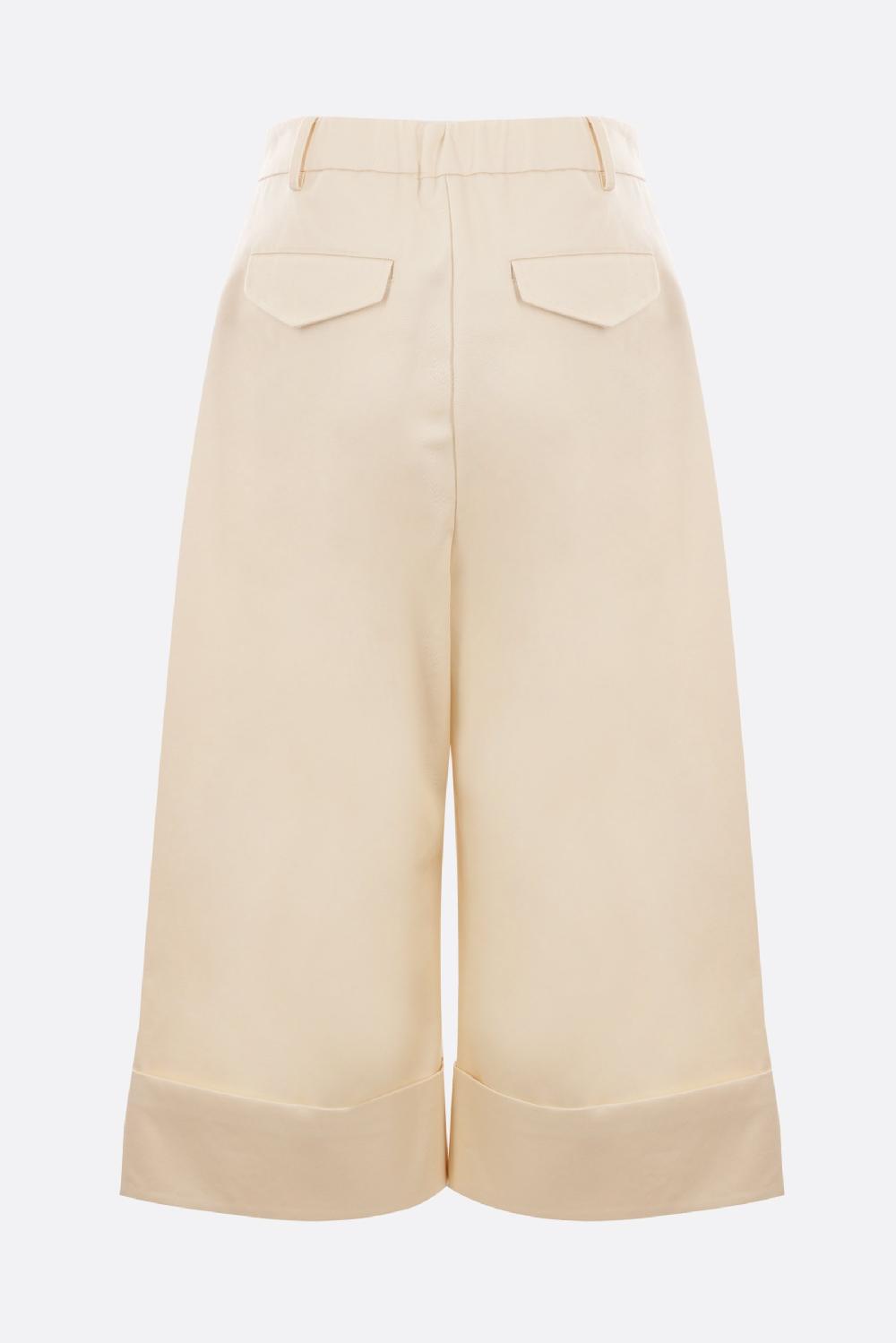SIMONE ROCHA pantalone cropped a gamba larga in drill Novità