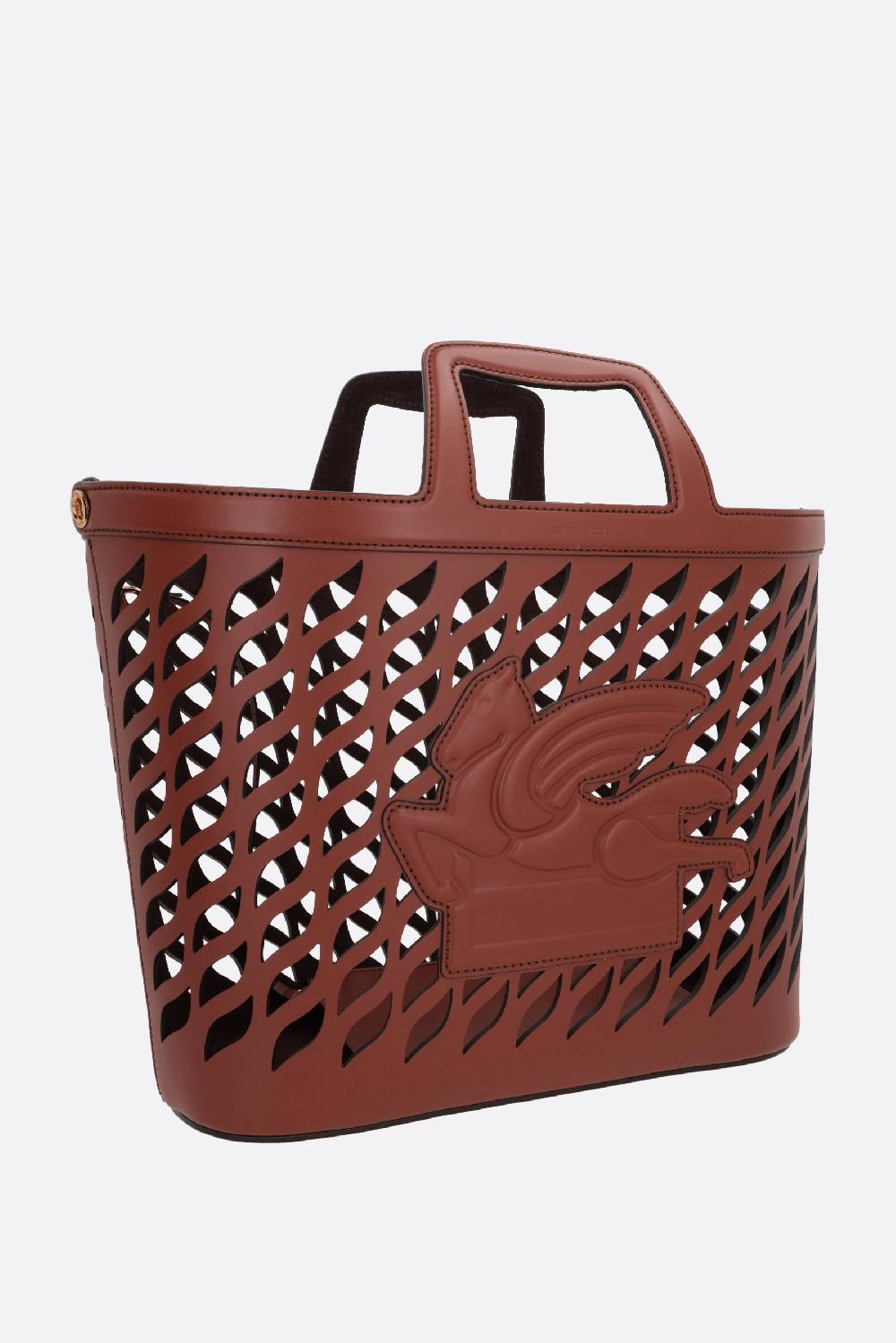 ETRO borsa a mano Coffa large in pelle laserata Sconto