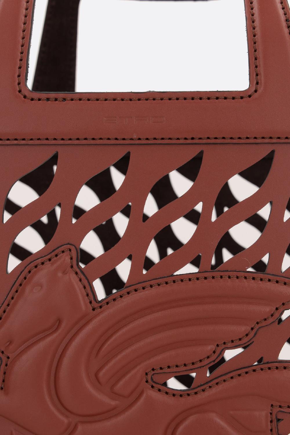 ETRO borsa a mano Coffa large in pelle laserata Sconto