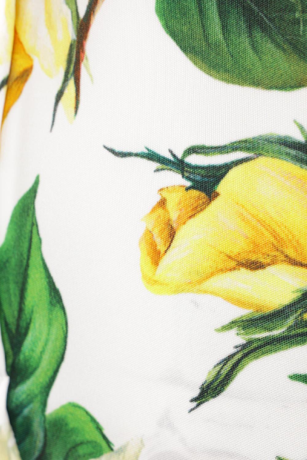 DOLCE & GABBANA abito in viscosa stampa Rose Gialle Economico