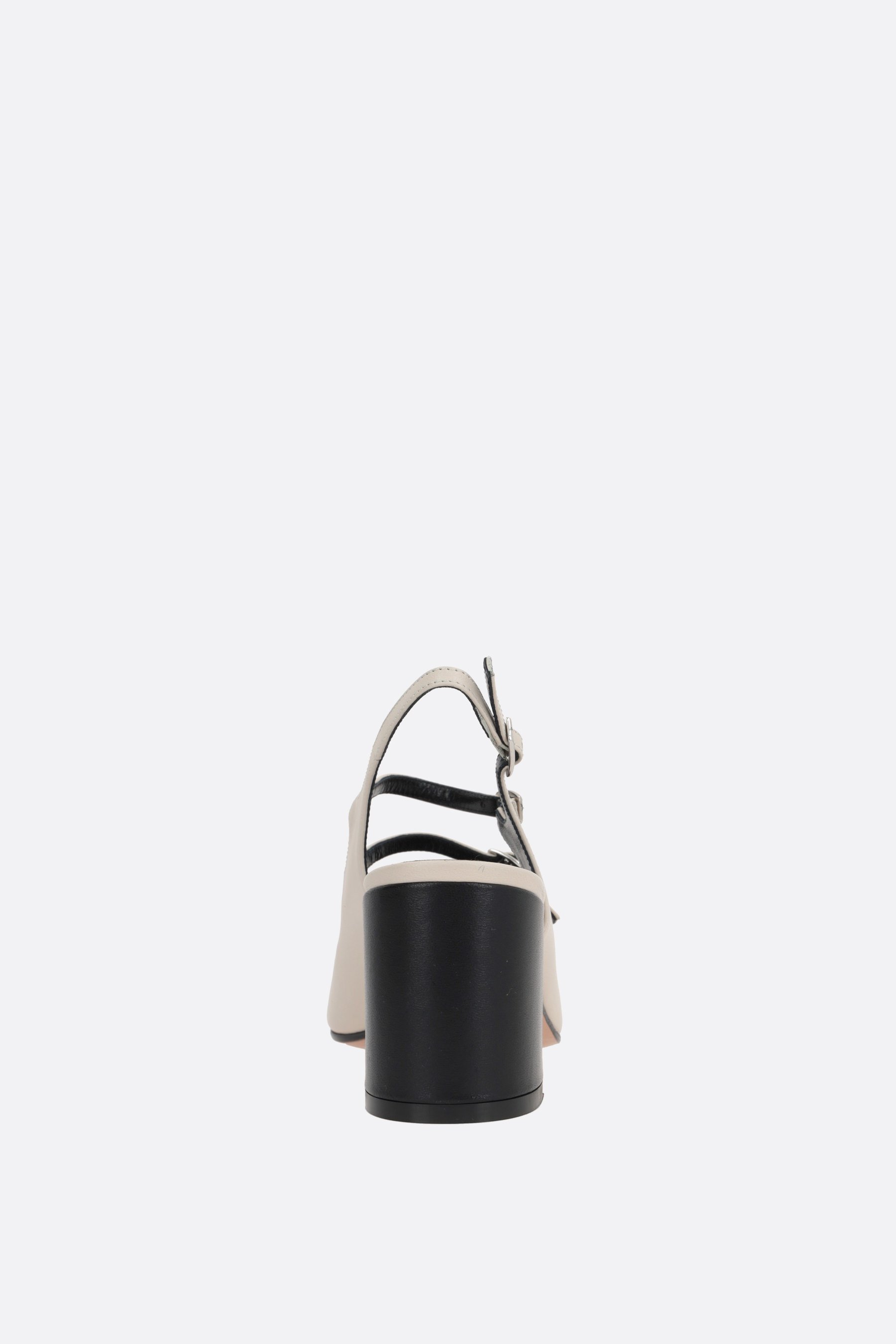 CAREL PARIS slingback mary-jane Papaya in nappa bicolore Saldi