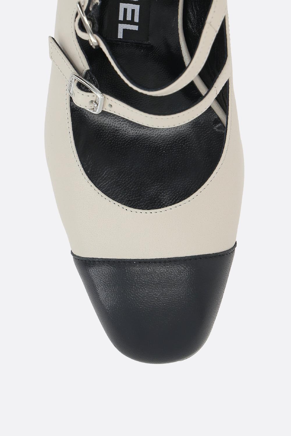 CAREL PARIS slingback mary-jane Papaya in nappa bicolore Saldi