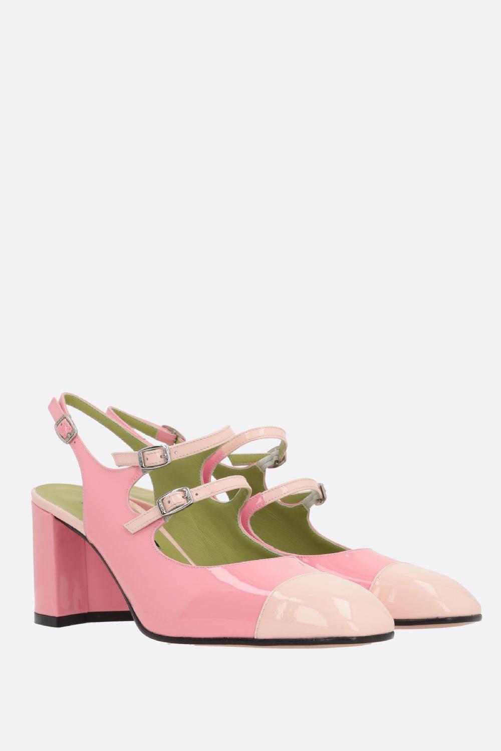 CAREL PARIS slingback mary-jane Papaya in vernice bicolore Offerte