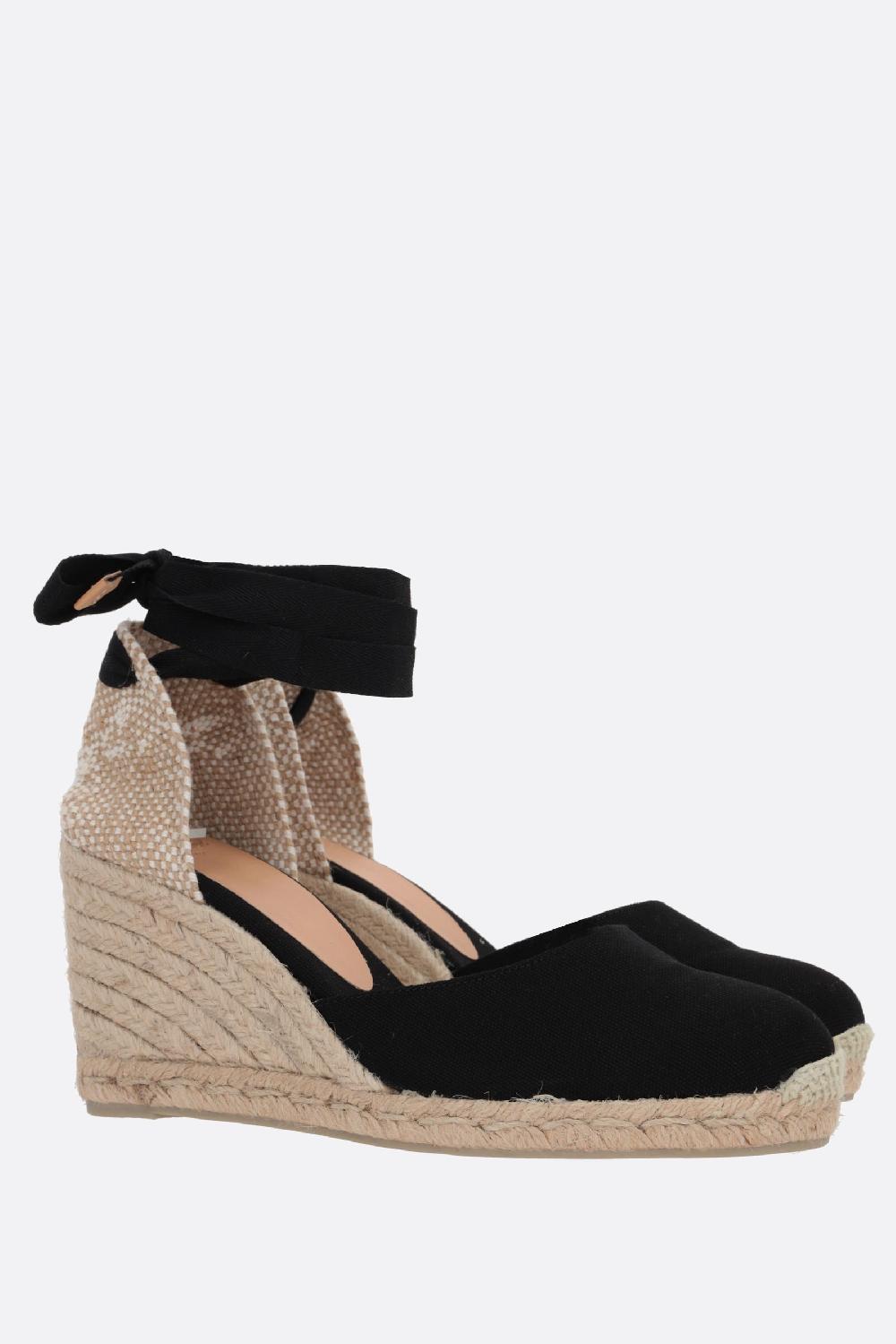 CASTANER espadrilla con zeppa Carina in canvas e iuta Italy