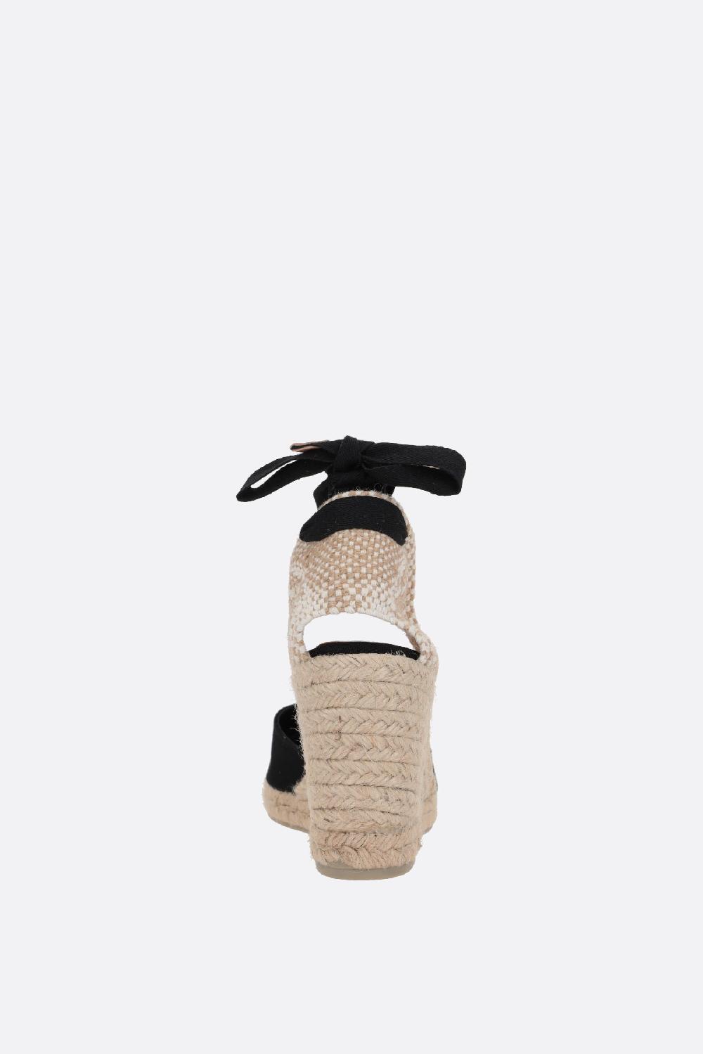 CASTANER espadrilla con zeppa Carina in canvas e iuta Italy