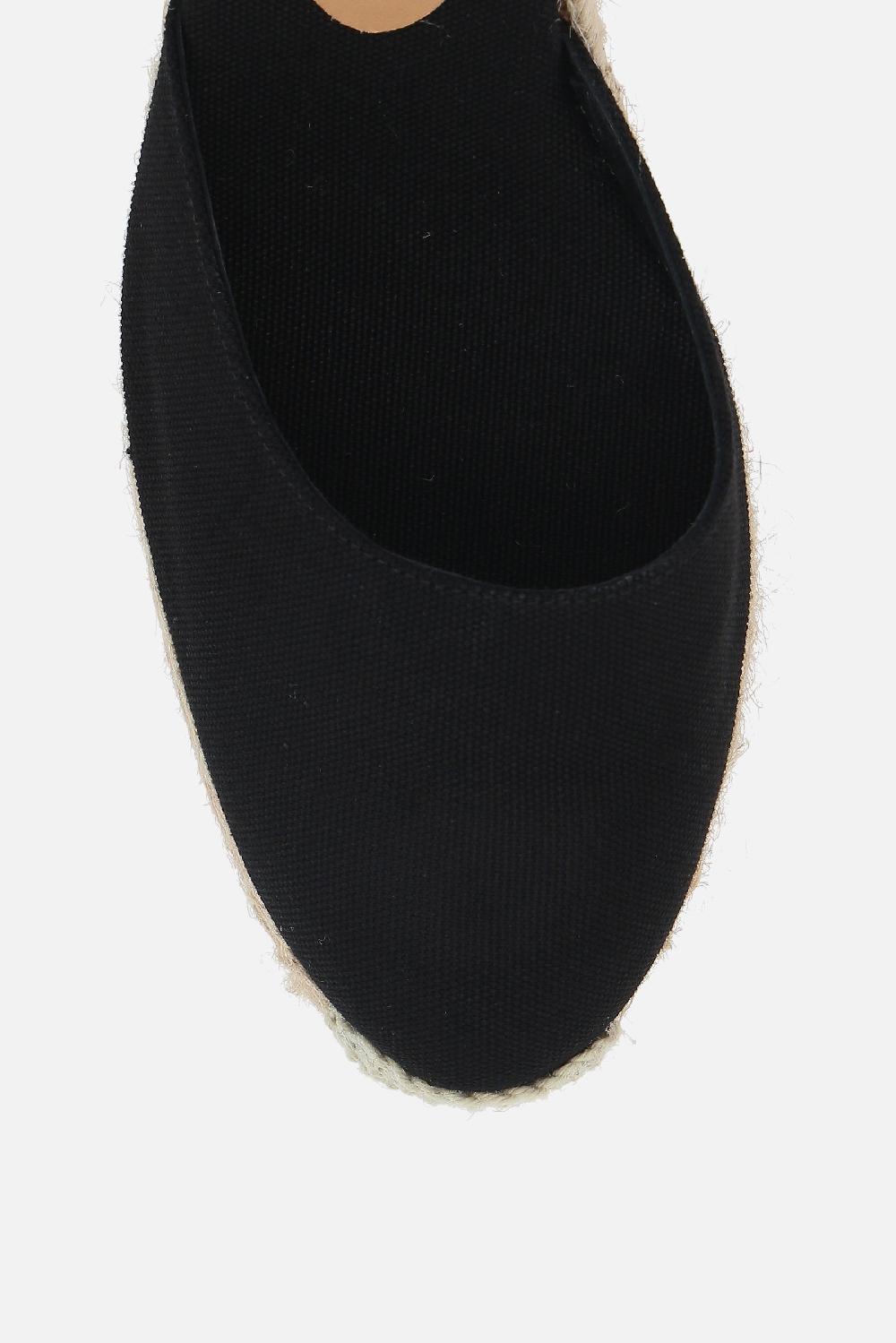 CASTANER espadrilla con zeppa Carina in canvas e iuta Italy