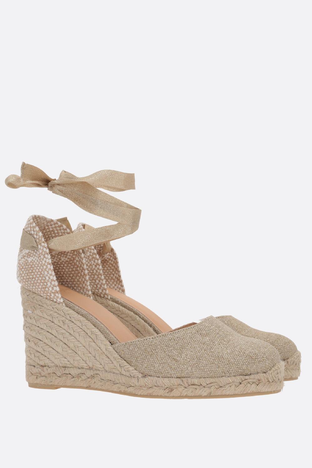 CASTANER espadrilla con zeppa Carina in canvas e lurex Italia