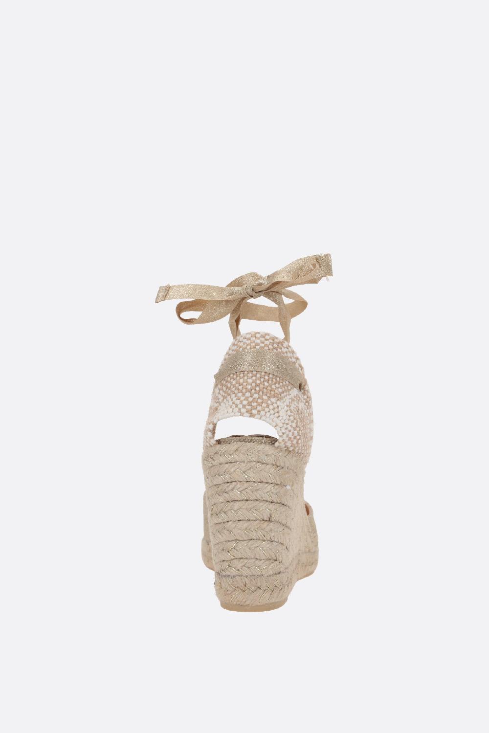 CASTANER espadrilla con zeppa Carina in canvas e lurex Italia