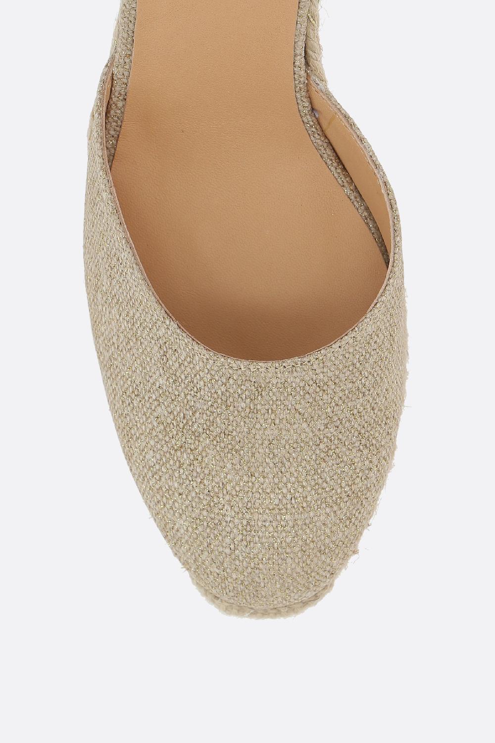 CASTANER espadrilla con zeppa Carina in canvas e lurex Italia