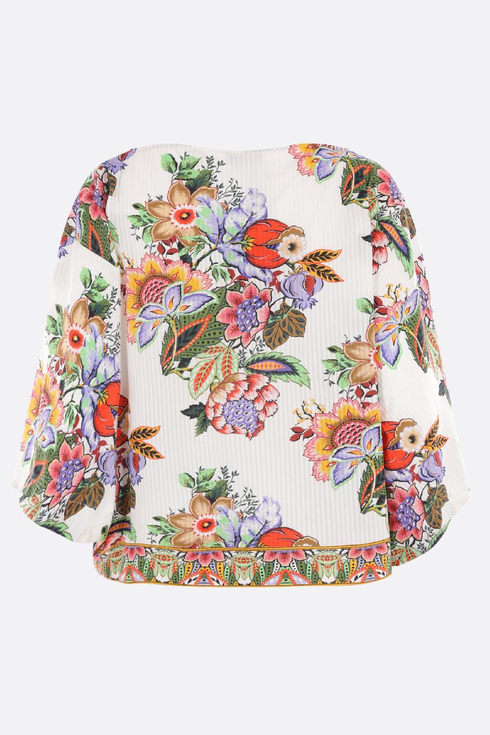 ETRO blusa caftano in cotone e seta jacquard Qualità
