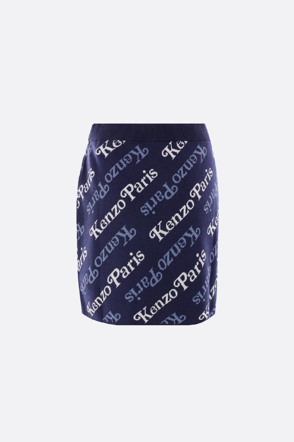 KENZO gonna in cotone e lana logo Kenzo By Verdy Vendita