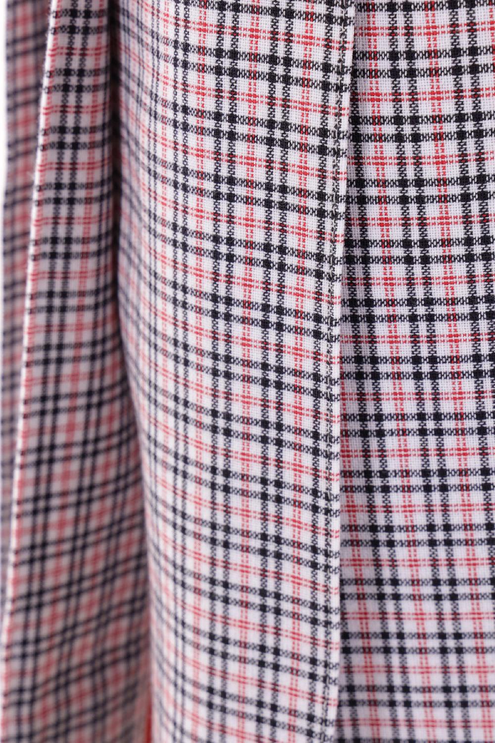 THOM BROWNE minigonna in misto cotone tartan small Pezzi Unici