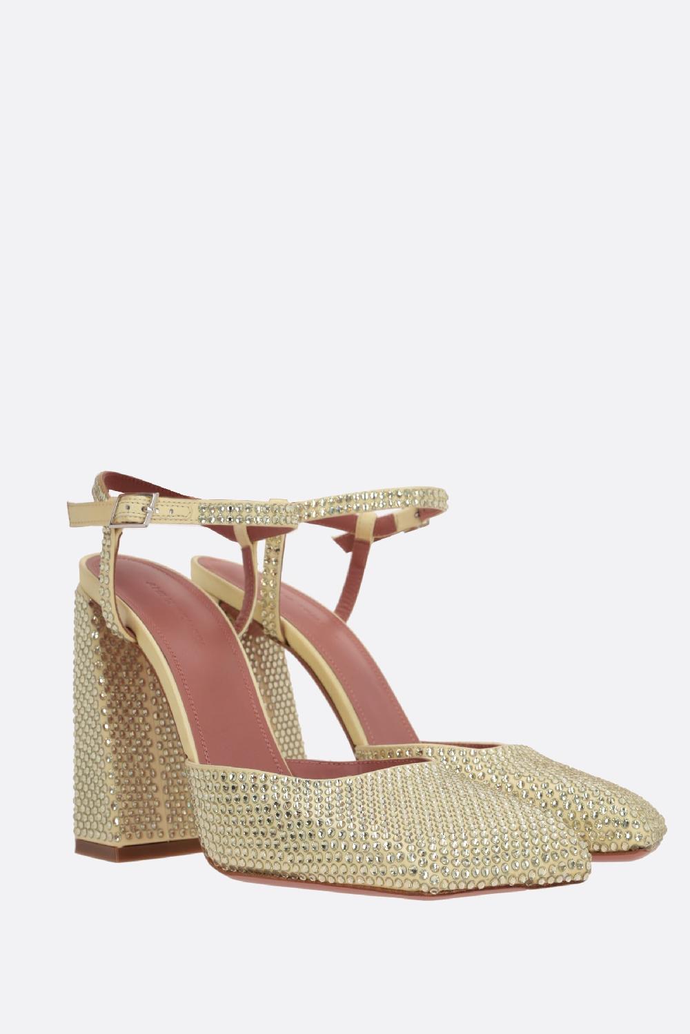 AMINA MUADDI slingback Charlotte in raso con cristalli Qualità Garantita