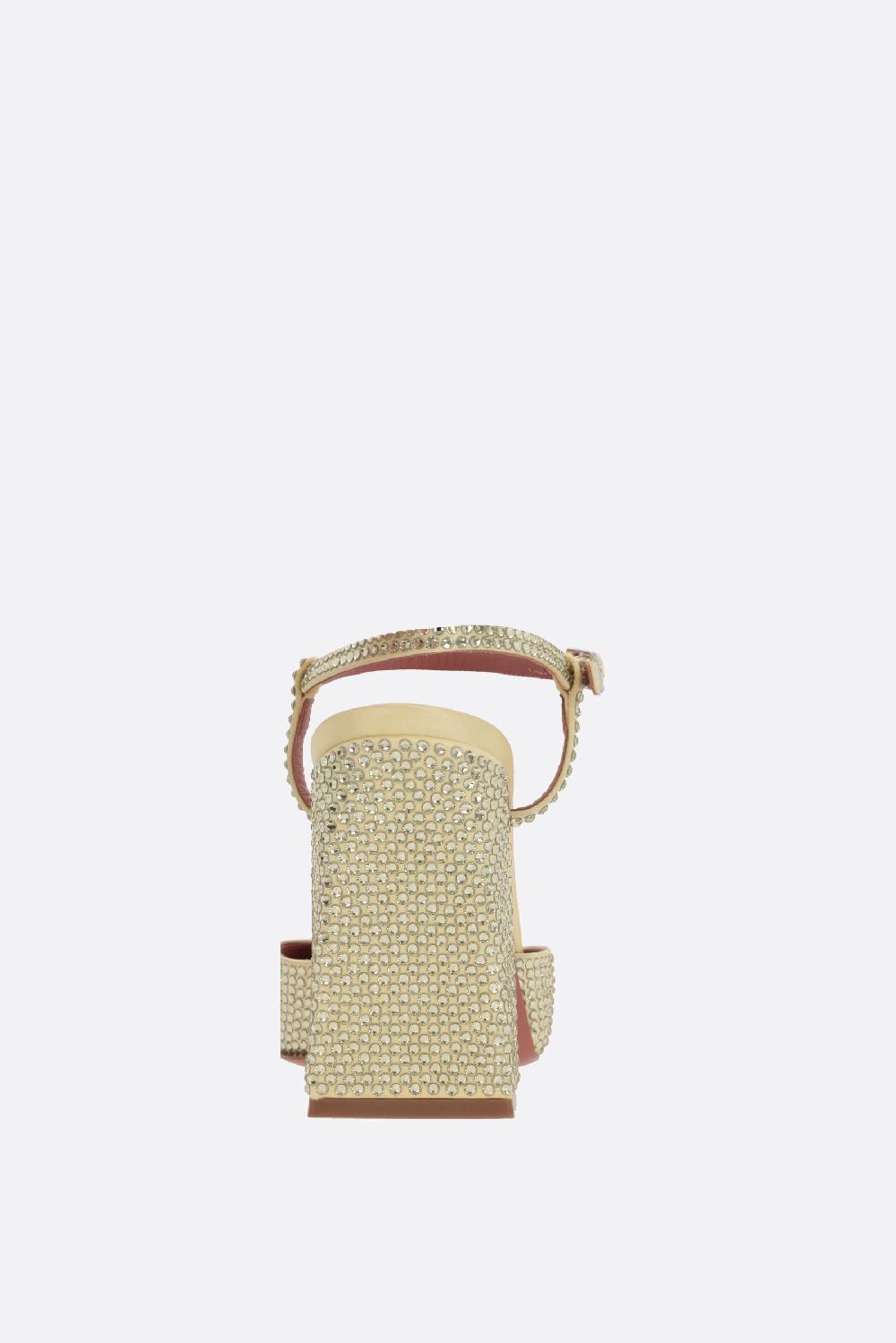AMINA MUADDI slingback Charlotte in raso con cristalli Qualità Garantita