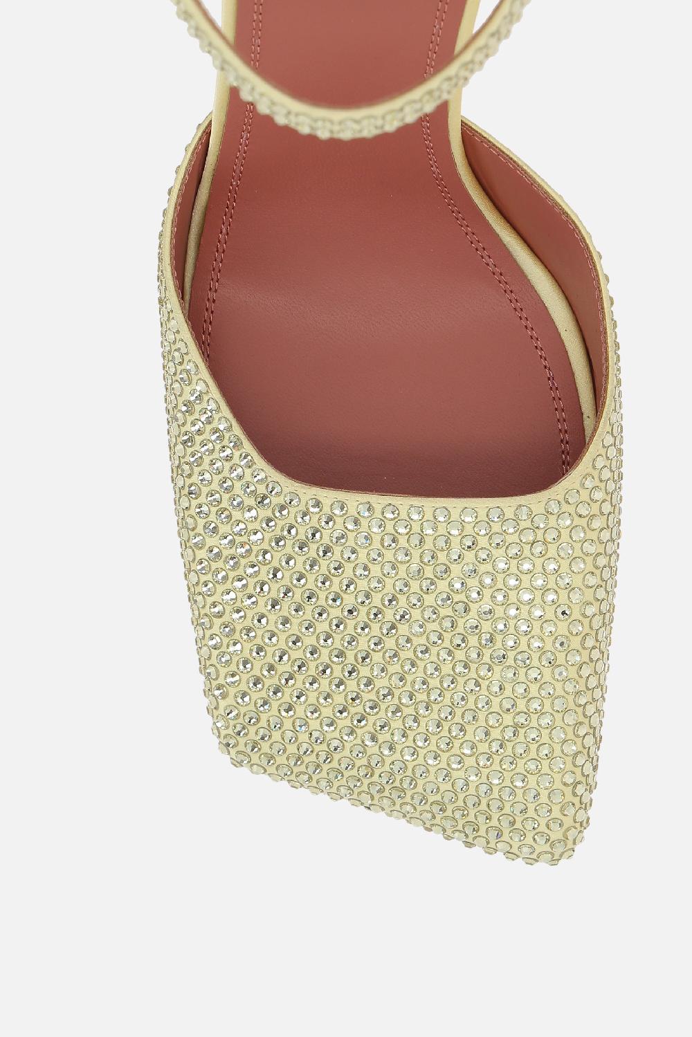 AMINA MUADDI slingback Charlotte in raso con cristalli Qualità Garantita