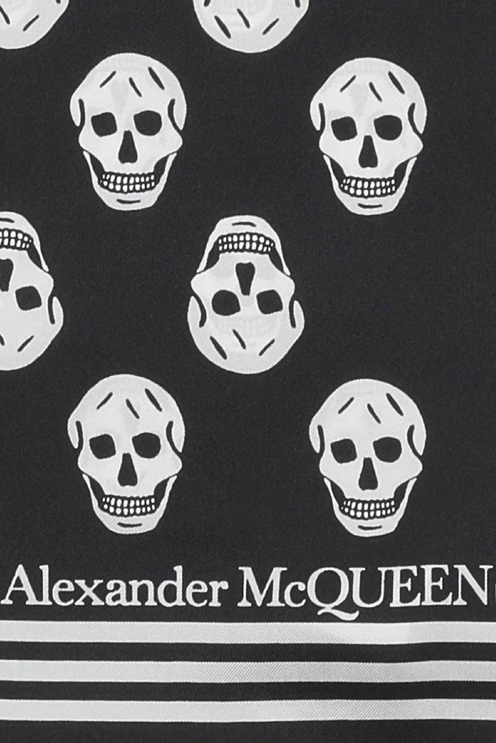 ALEXANDER McQUEEN foulard Biker Skull in seta Prezzo Ridotto