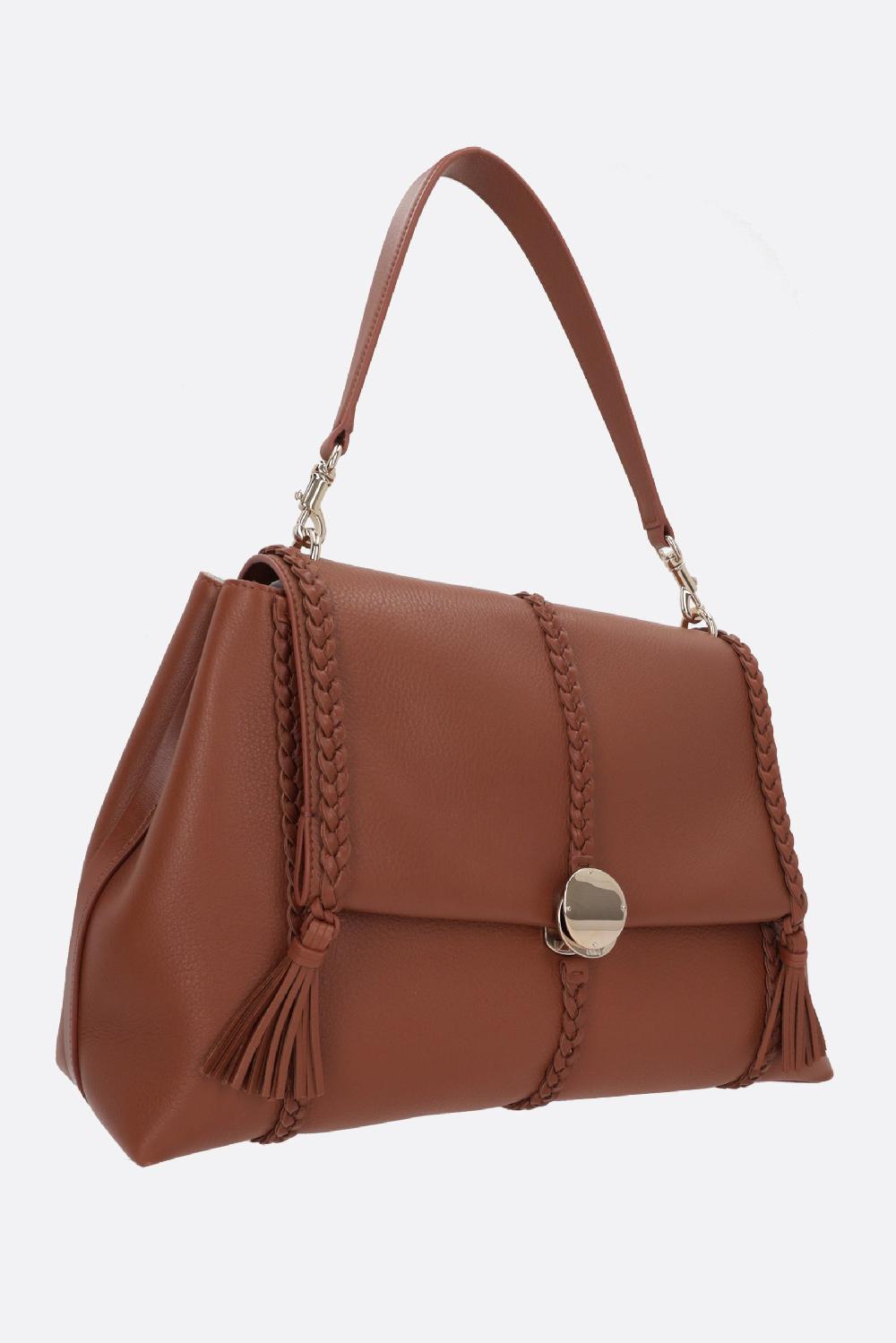 CHLOÉ borsa a spalla Penelope large in pelle martellata Presa