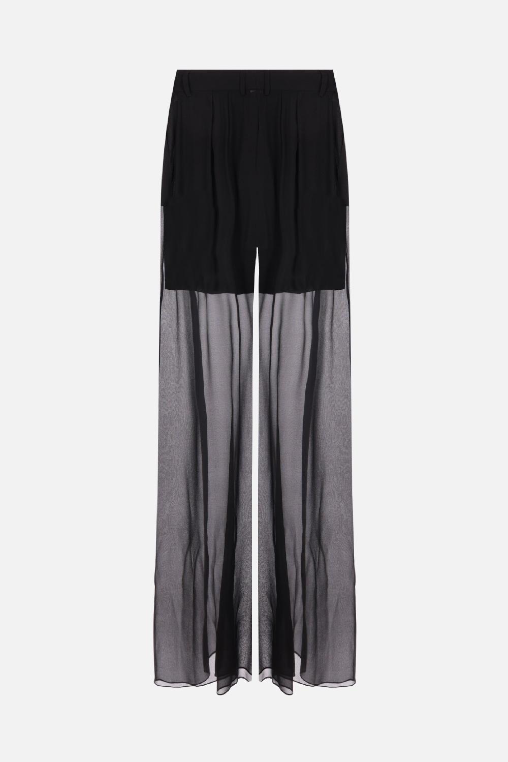 DOLCE & GABBANA pantalone a gamba larga in chiffon In Linea