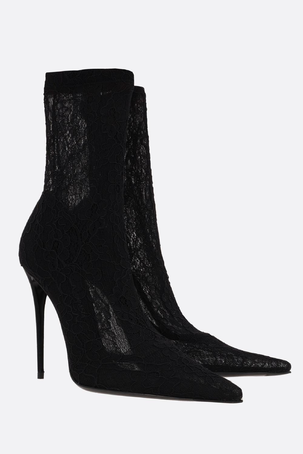 DOLCE & GABBANA stivaletto in pizzo stretch Promozione