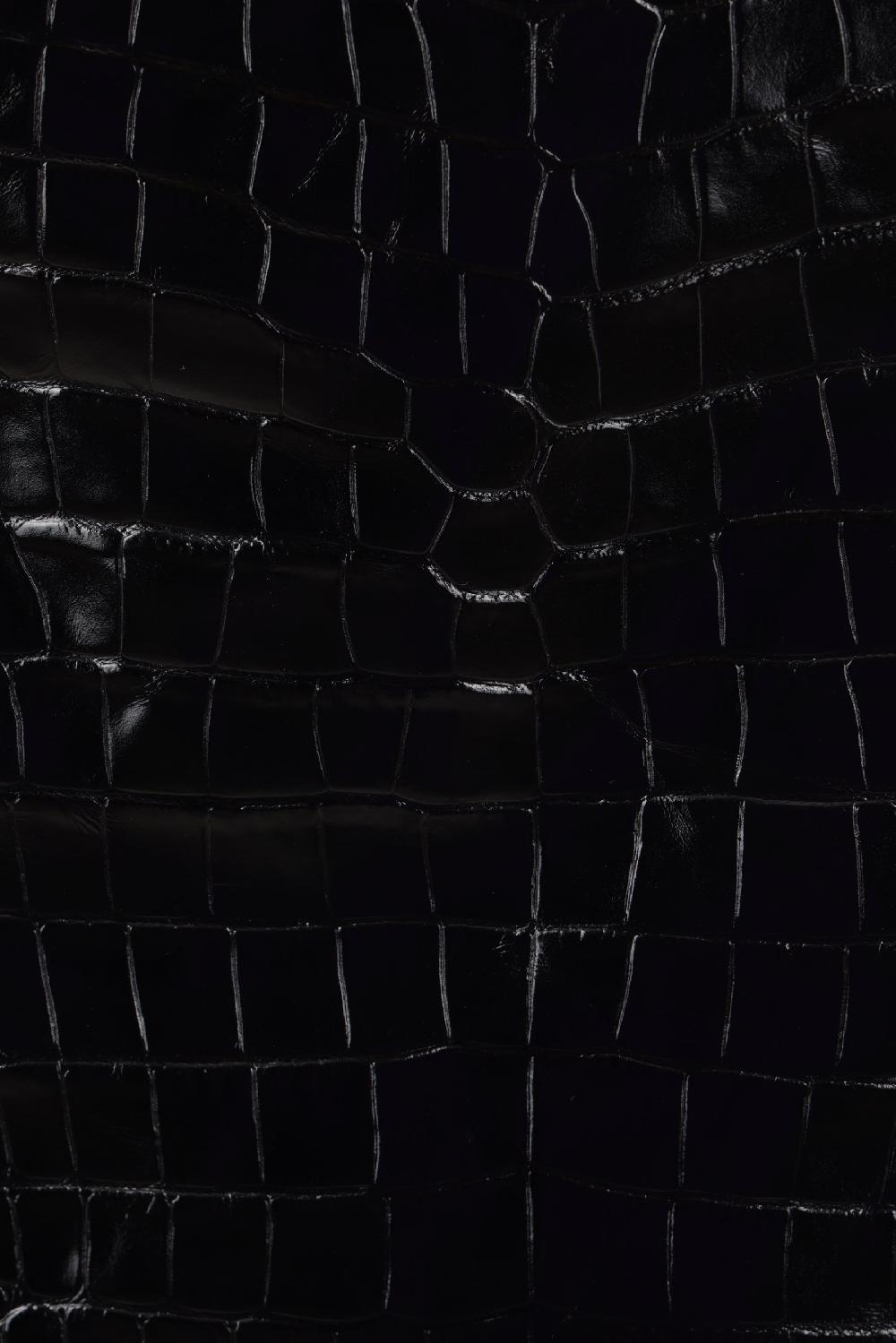 VERSACE gonna in pelle lucida effetto coccodrillo Negozi Online