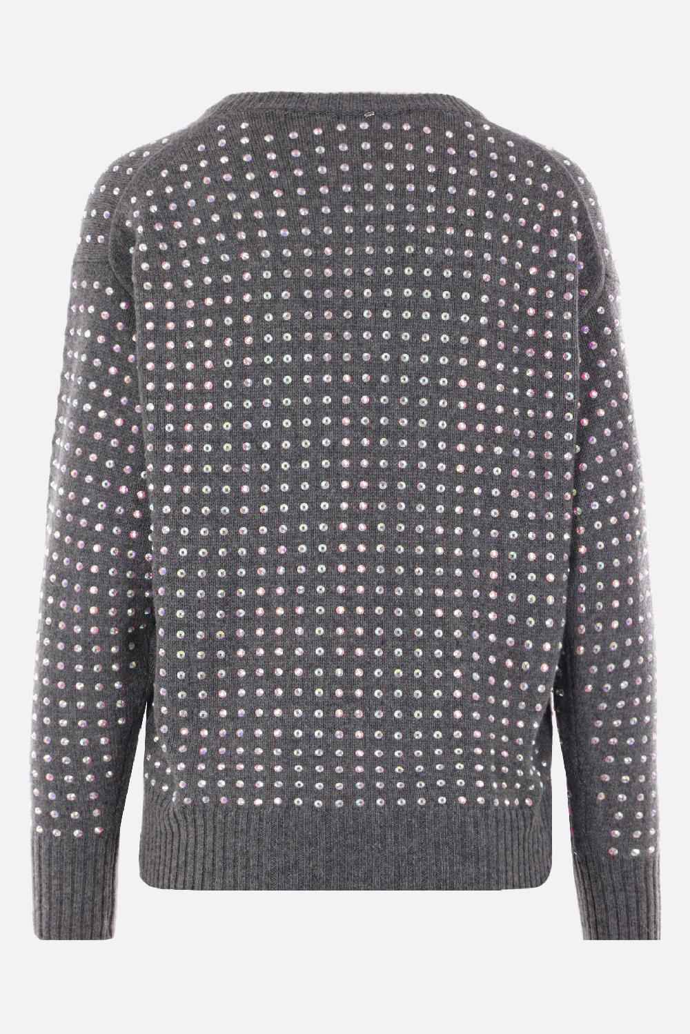 SPORTMAX pullover Uta in misto lana con strass Fino Al -60%