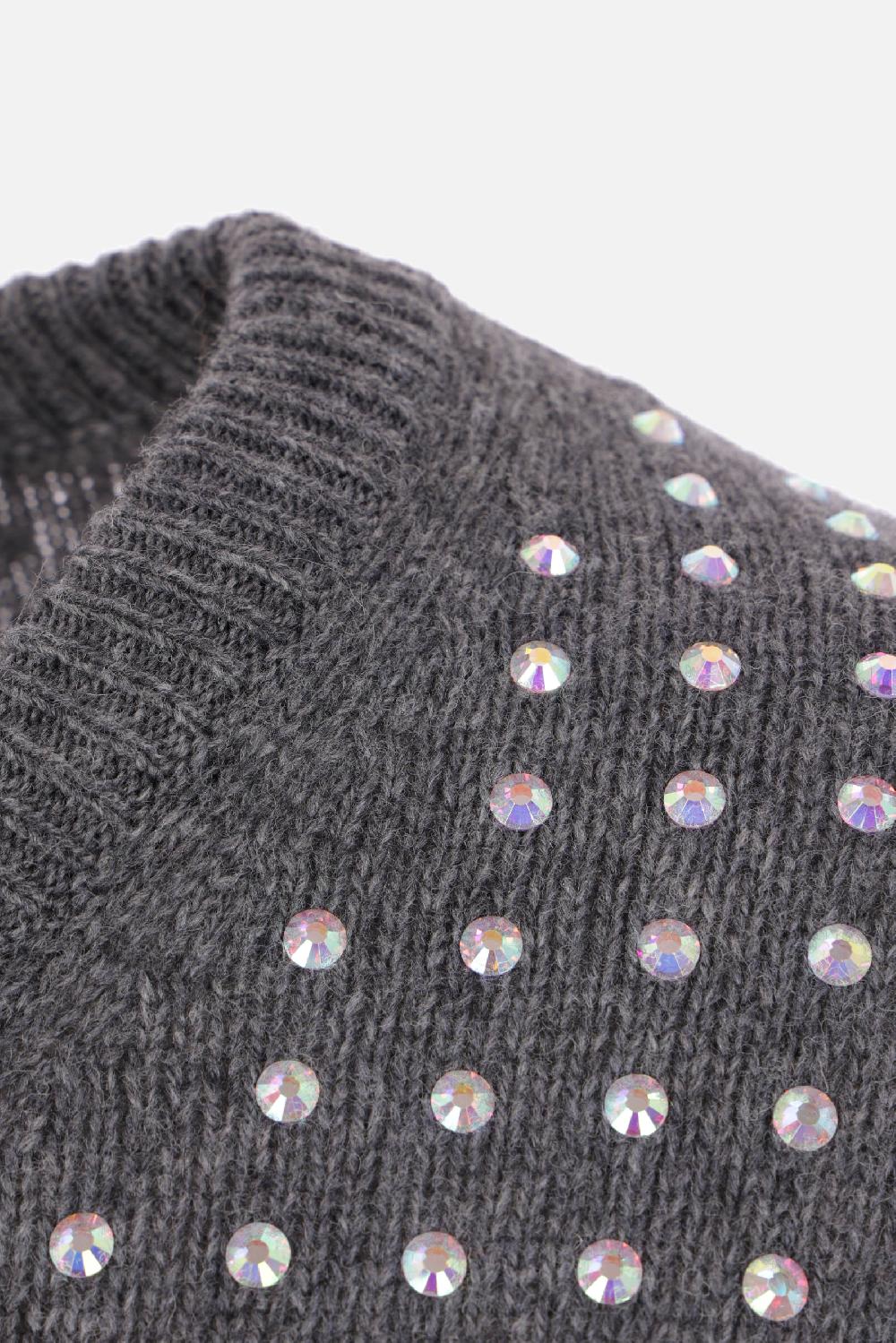 SPORTMAX pullover Uta in misto lana con strass Fino Al -60%