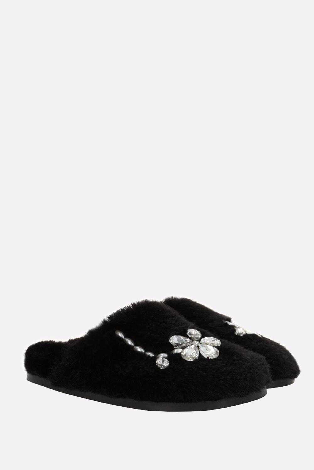 SIMONE ROCHA mule flat in eco pelliccia Economico