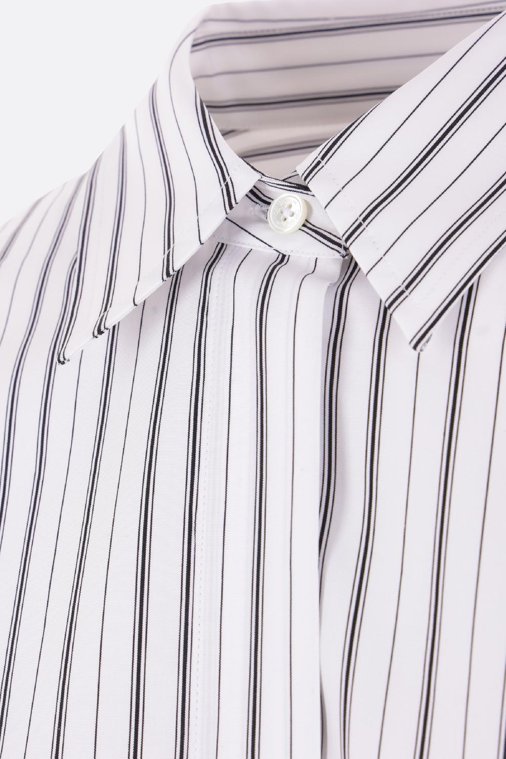OFF WHITE camicia oversize in popeline a righe con zip Hotsell
