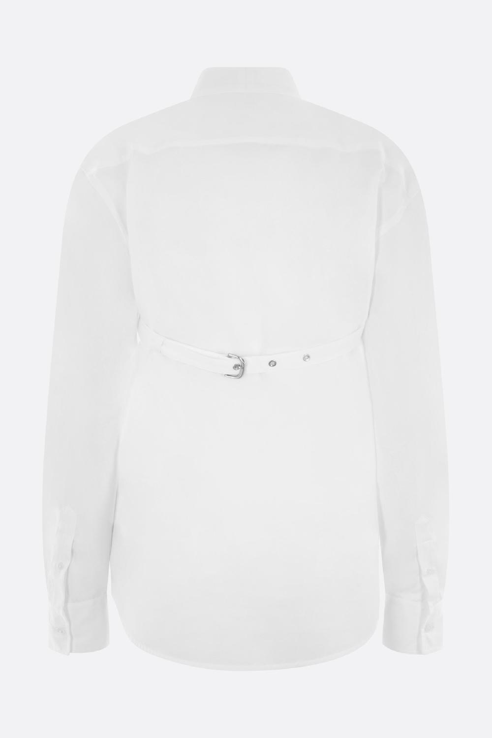 OFF WHITE camicia in popeline con cintura incrociata Vendita Calda