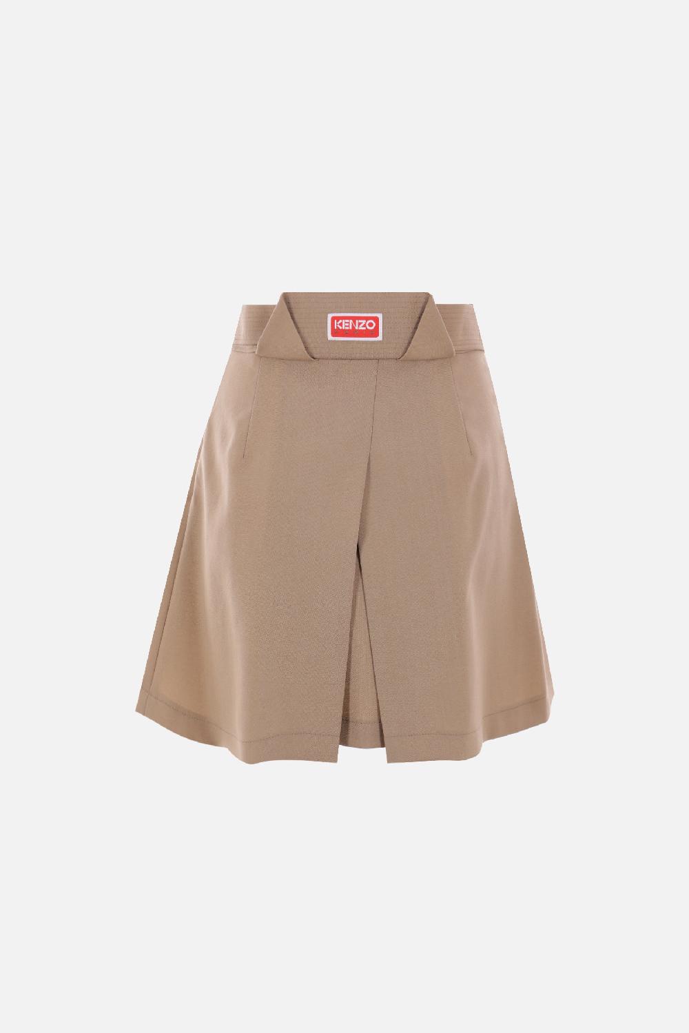 KENZO minigonna plissé in lana Vendite Flash
