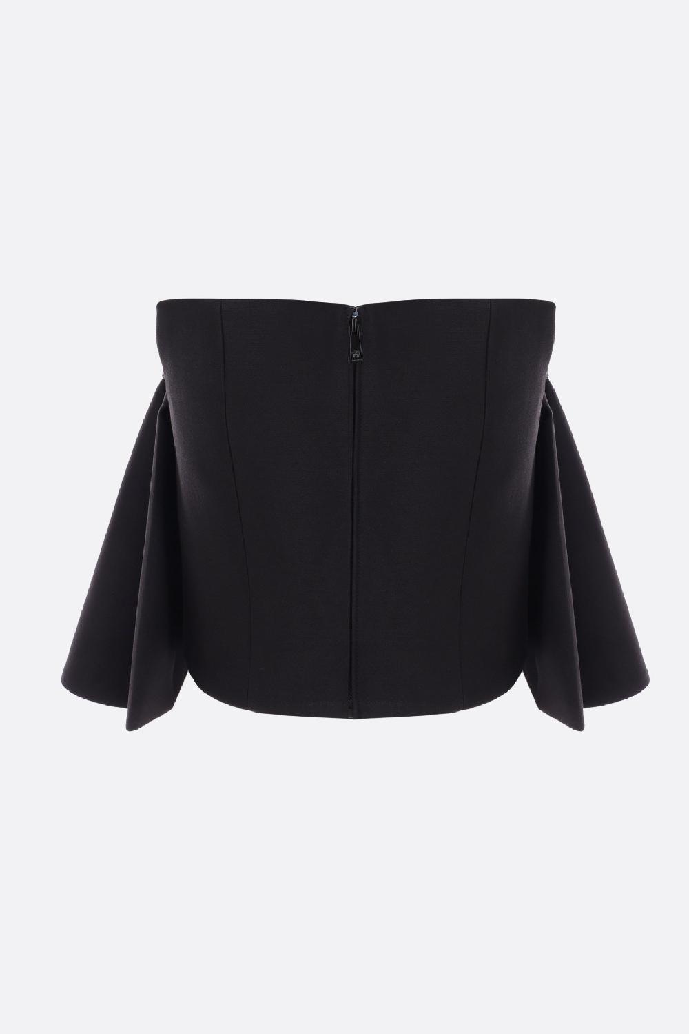 VERSACE top bustier in lana e seta con fibbia Medusa Negozio