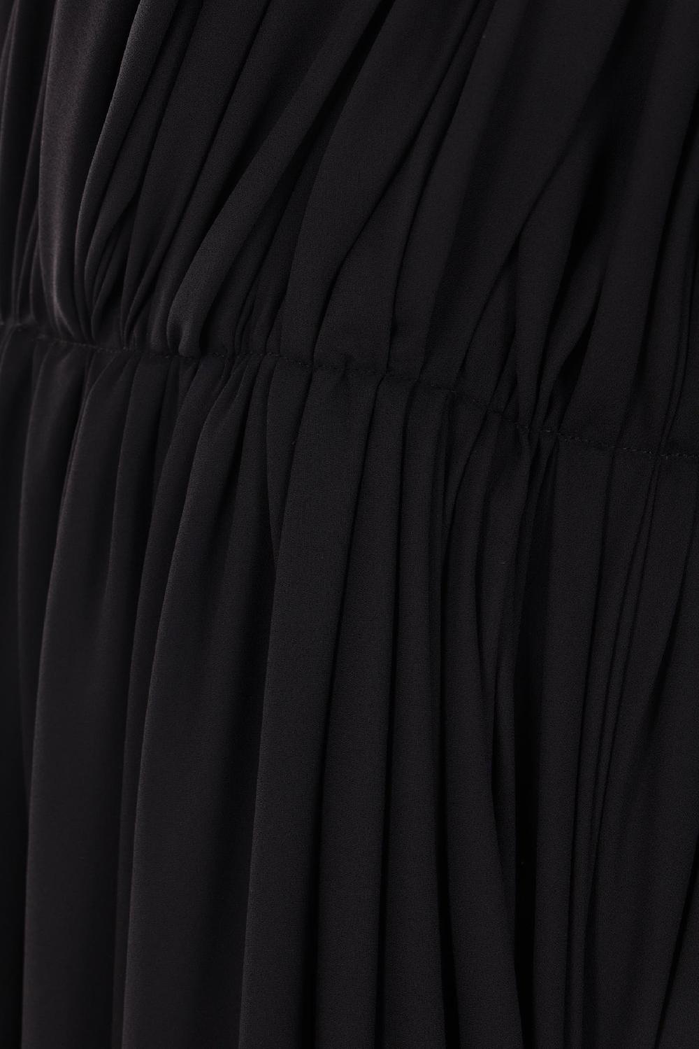 BALENCIAGA abito drappeggiato oversize in crepe tecnico leggero 2025