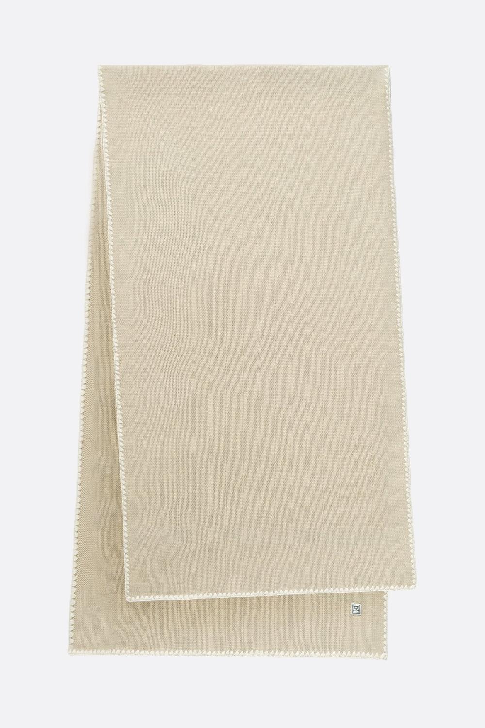 TOTEME sciarpa in lana e cashmere con ricamo 2025