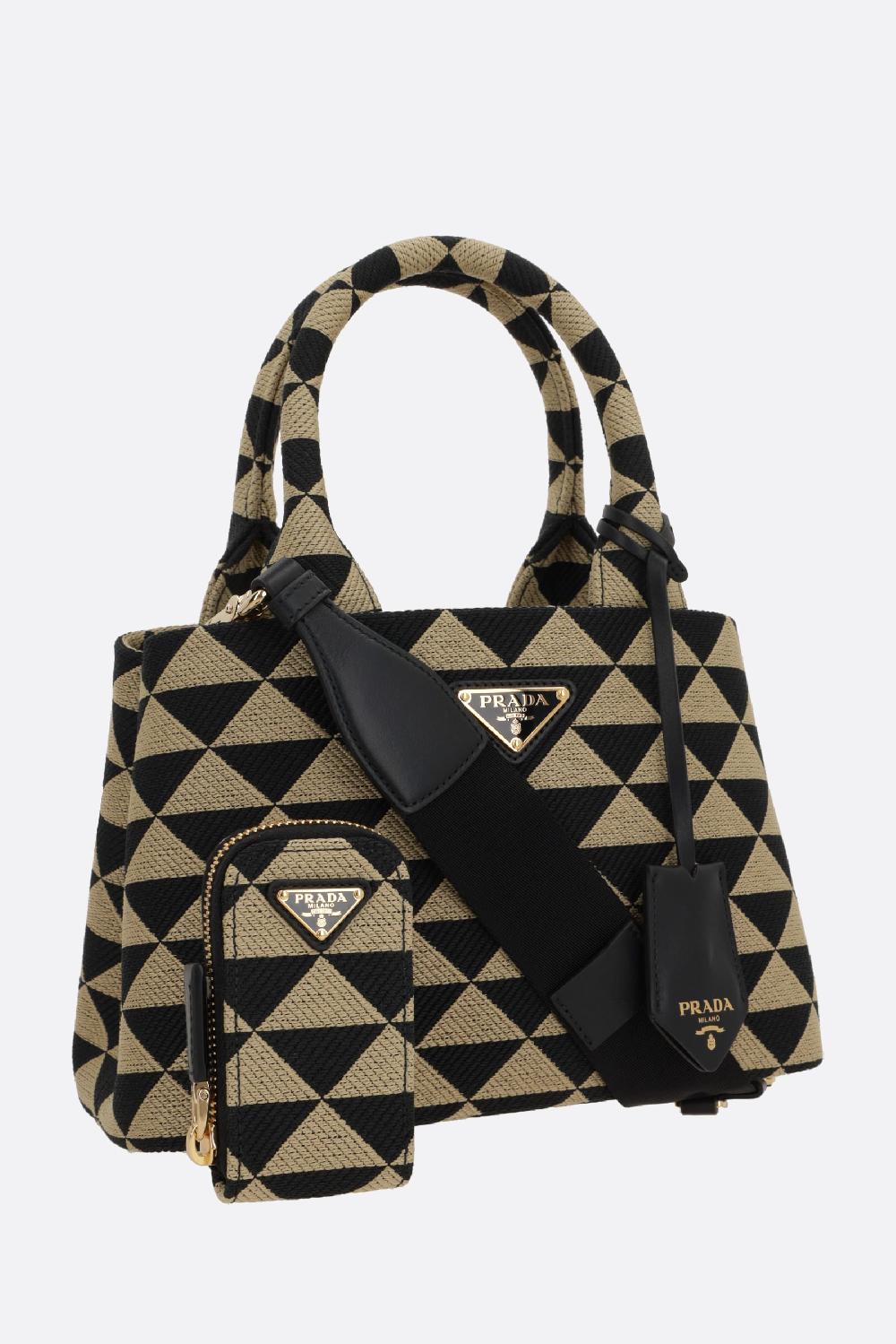PRADA borsa shopping Prada Symbole small in jacquard In Linea