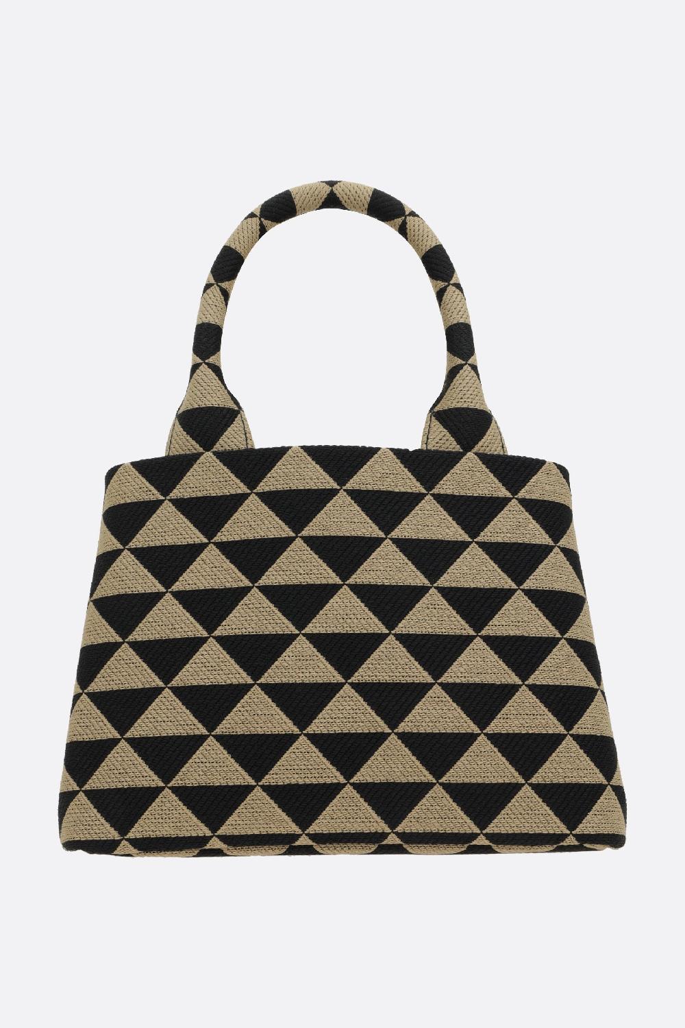 PRADA borsa shopping Prada Symbole small in jacquard In Linea