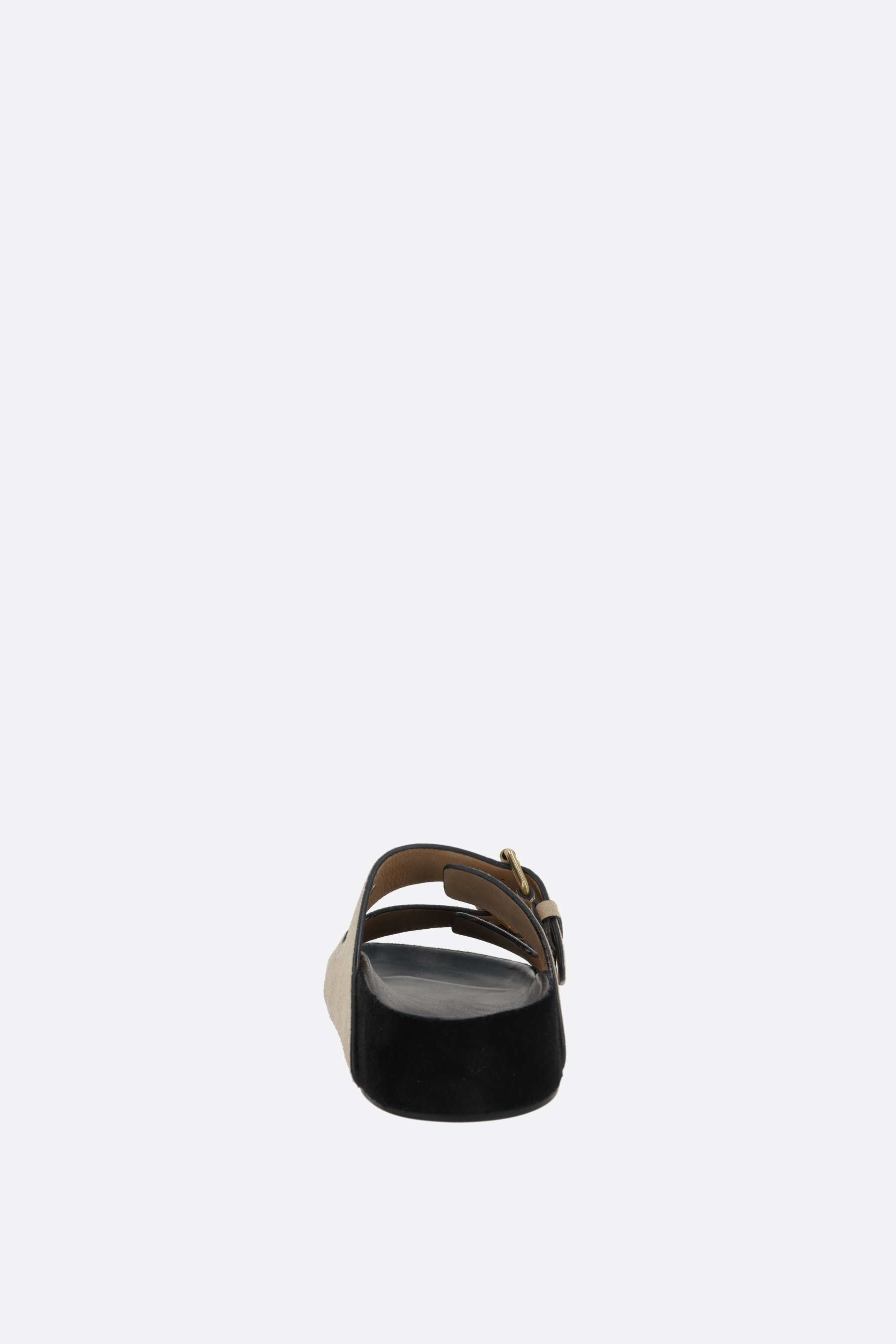 ISABEL MARANT sandalo flat Lennyo in suede Soddisfazione Garantita