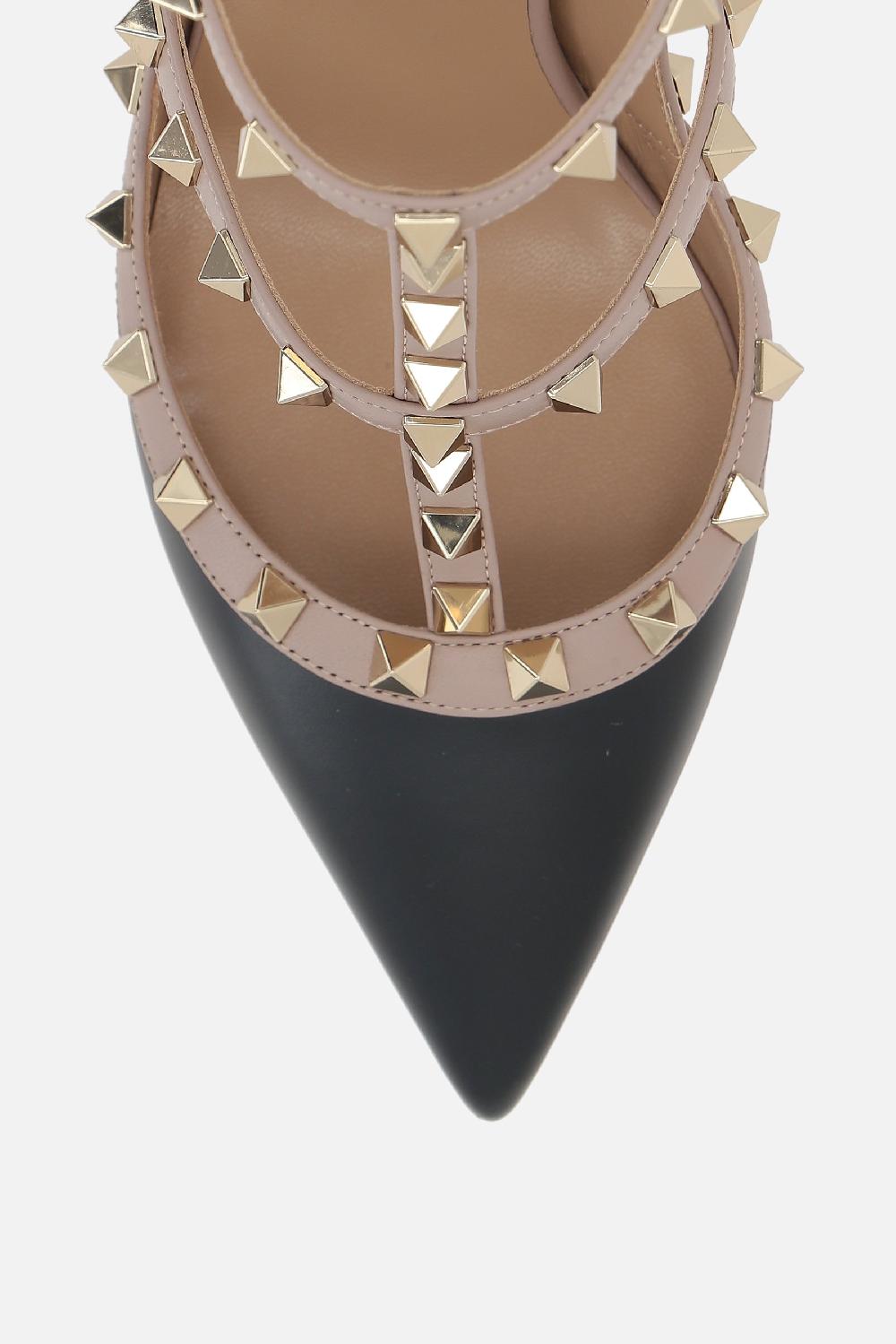 VALENTINO GARAVANI slingback Rockstud in pelle liscia Presa