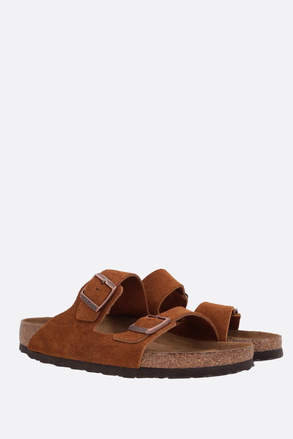 BIRKENSTOCK sandalo flat Arizona BS in suede (Narrow Fit) Offerta