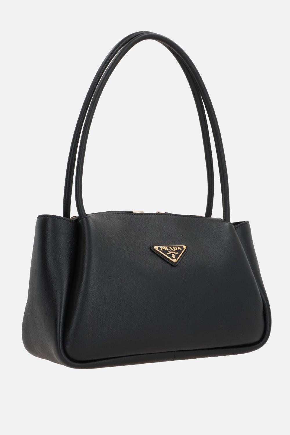 PRADA borsa a mano media in pelle martellata Outlet