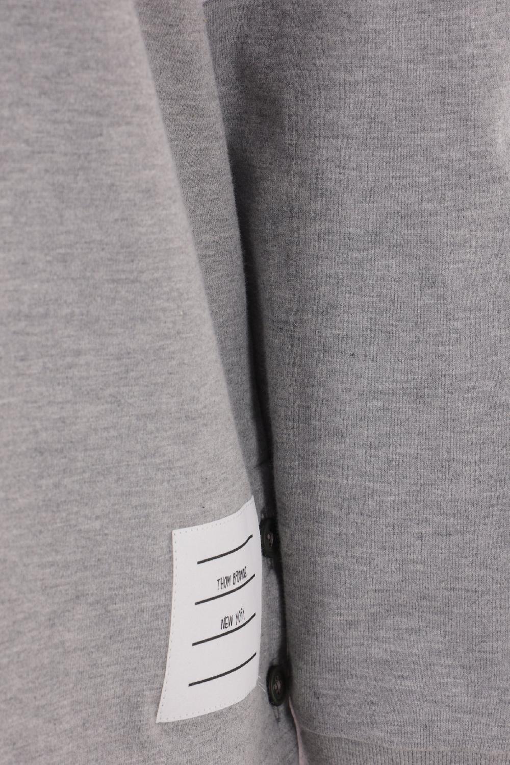 THOM BROWNE t-shirt a maniche lunghe in cotone con dettaglio 4-bar Offerte