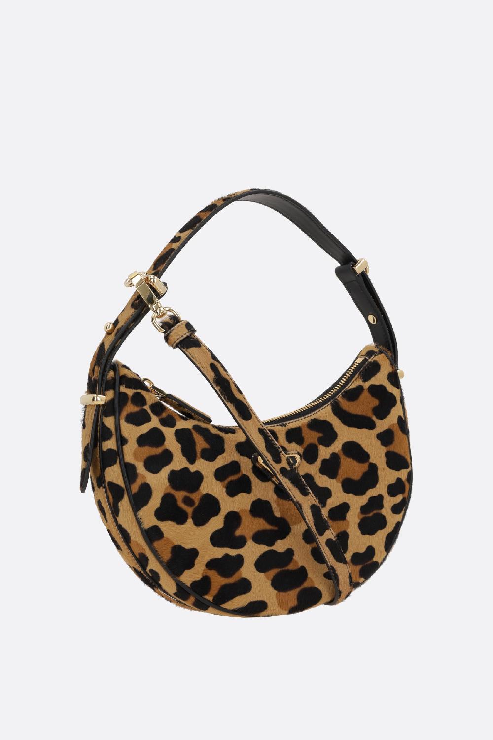 PRADA borsa a spalla Prada Arqué in cavallino stampa leopardo Solo un giorno rimasto