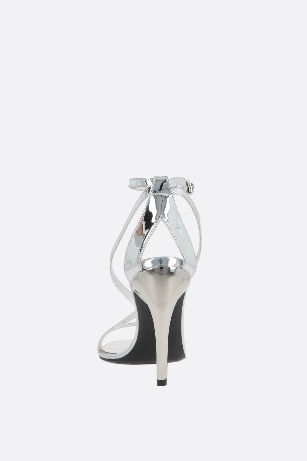 ALEXANDER McQUEEN sandalo Armadillo in ecopelle effetto specchio Nuovo