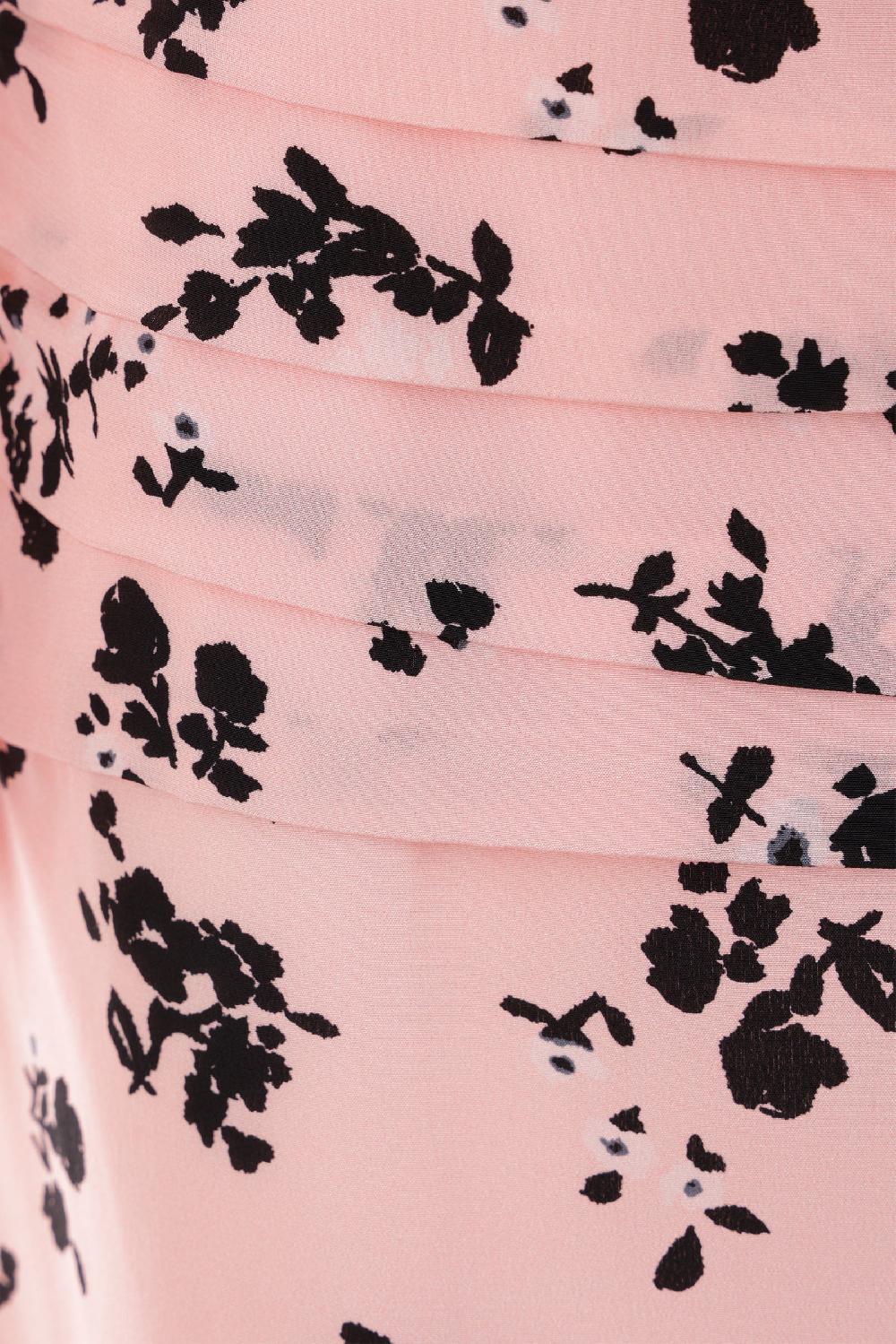 ALESSANDRA RICH abito off-the-shoulder in seta stampa floreale Promozione Limitata