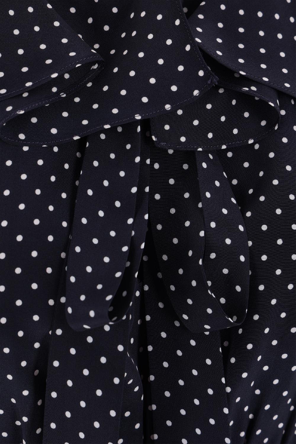 ALESSANDRA RICH miniabito off-the-shoulder in seta a pois Fino Al -60%