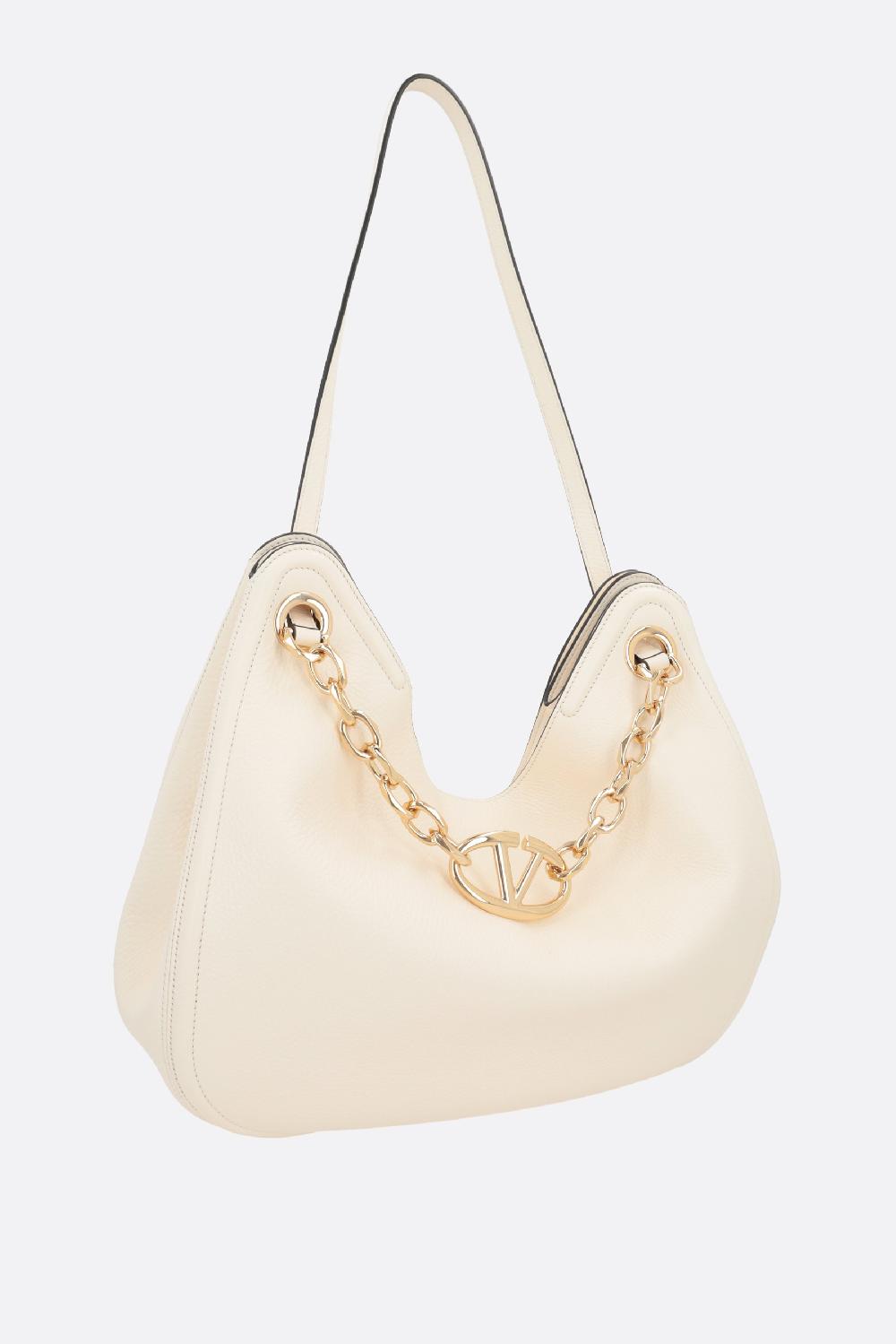 VALENTINO GARAVANI borsa hobo VLogo Gate in pelle martellata Prezzo Ridotto