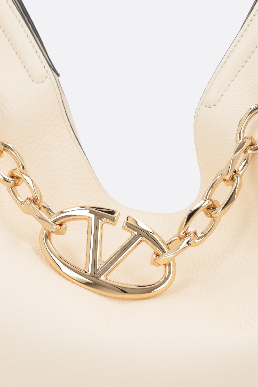 VALENTINO GARAVANI borsa hobo VLogo Gate in pelle martellata Prezzo Ridotto